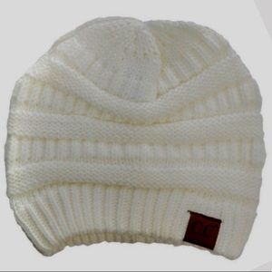 C.C Ivory colored Knit Beanie Hat